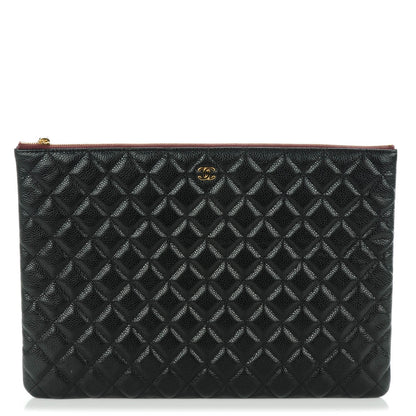 Chanel Caviar Quilted Large Cosmetic Case Black 1 of 7