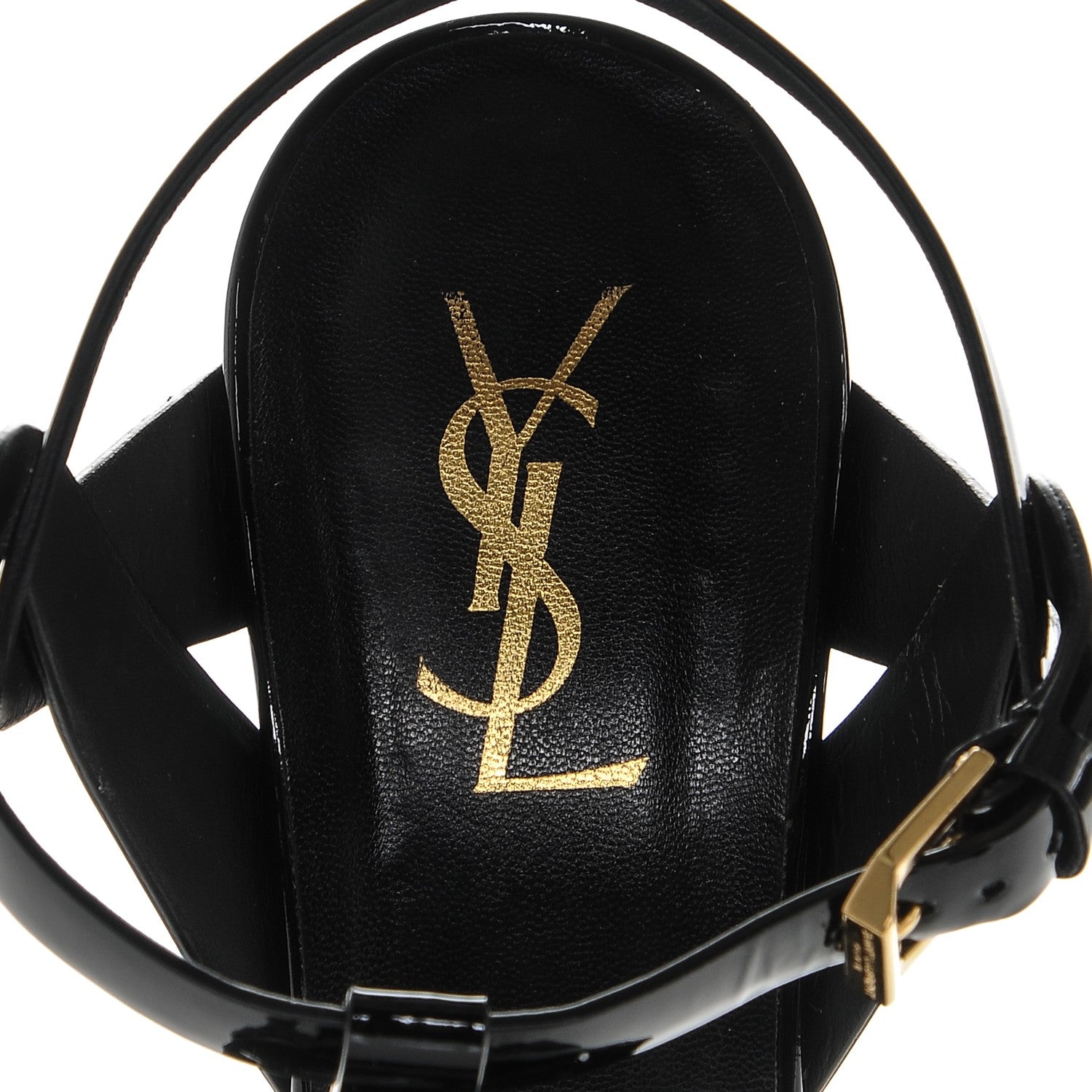 Saint Laurent Patent Tribute 105 Platform Sandals 40 Black 8 of 9