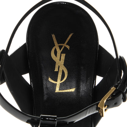Saint Laurent Patent Tribute 105 Platform Sandals 40 Black 8 of 9
