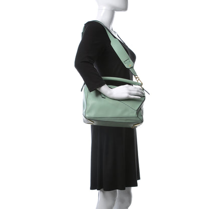 Loewe Calfskin Puzzle Bag Sea Water Green 2 of 17