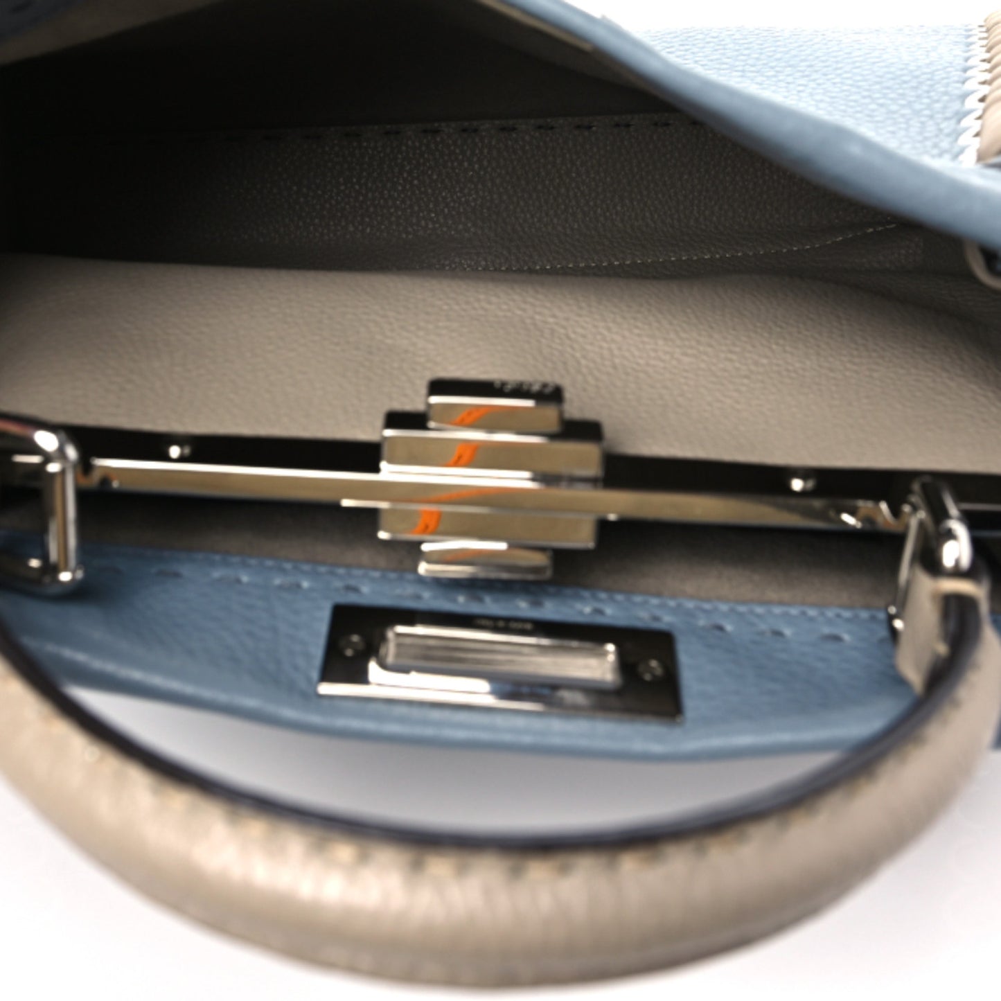 Cuoio Romano Selleria Vitello Dolce Lace Up Medium Peekaboo Iconic Satchel Nube Corda Tortora