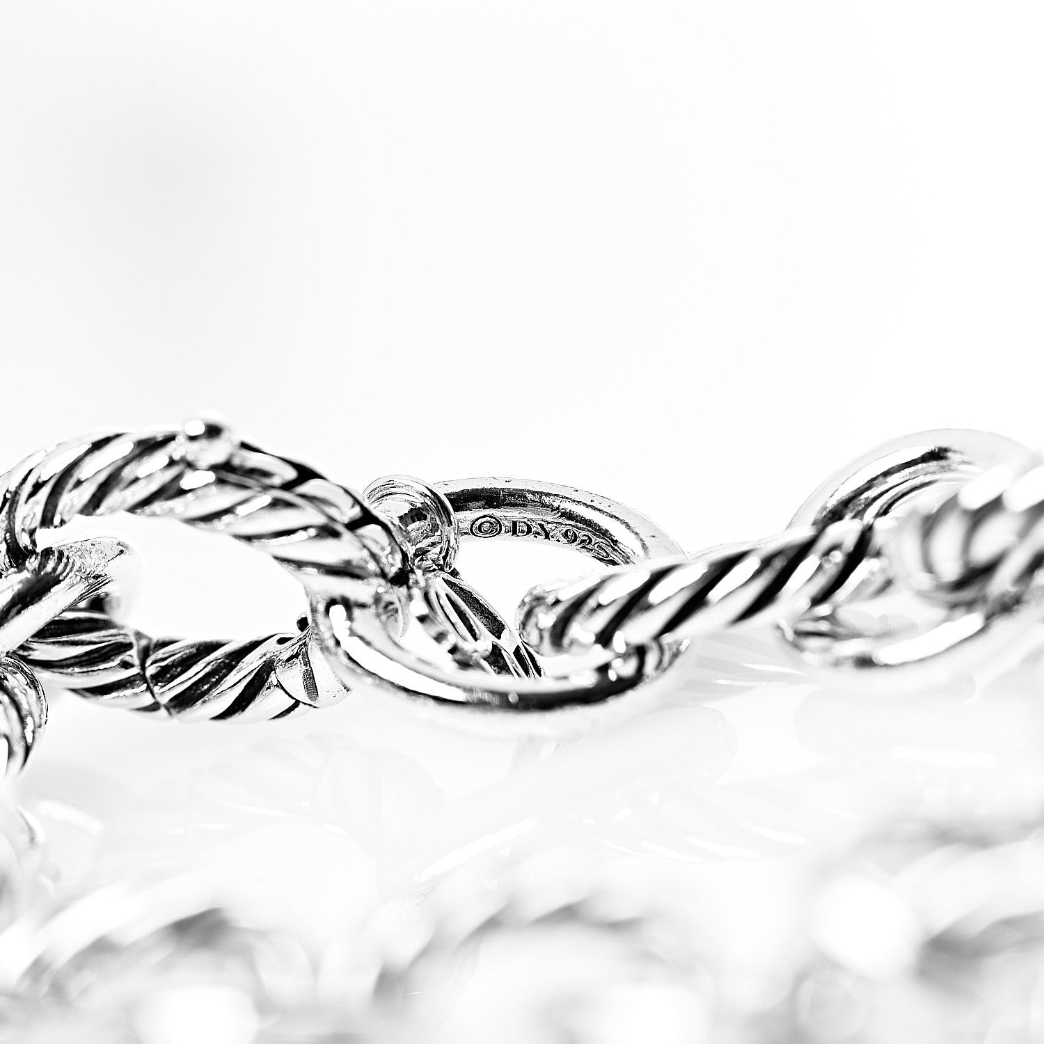 David Yurman Sterling Silver 10mm Medium Oval Link Bracelet 4 of 4