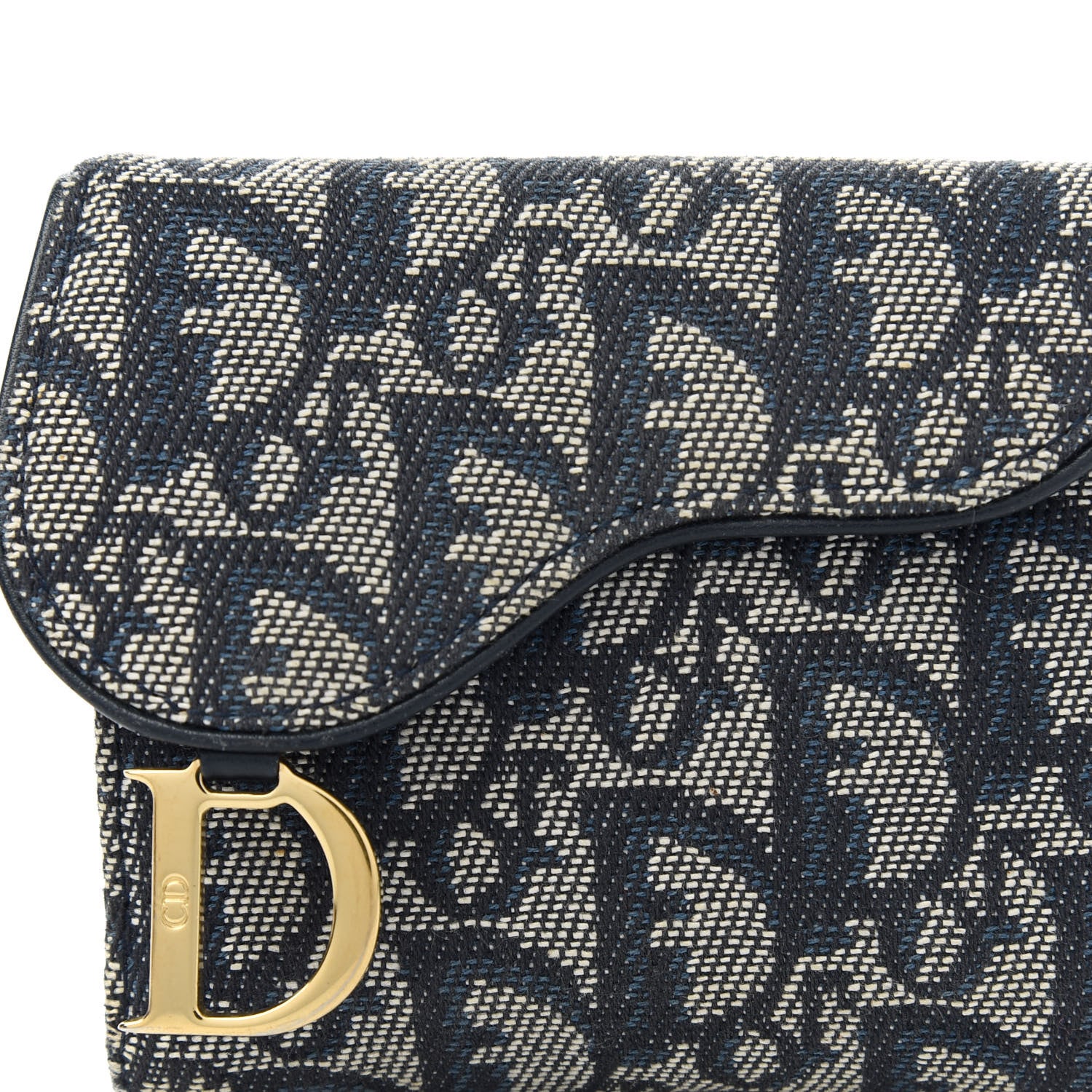 Christian Dior Monogram Compact Saddle Wallet Blue 11 of 11