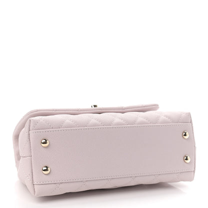 Chanel Caviar Quilted Mini Coco Handle Flap Lilas Lilac 4 of 9
