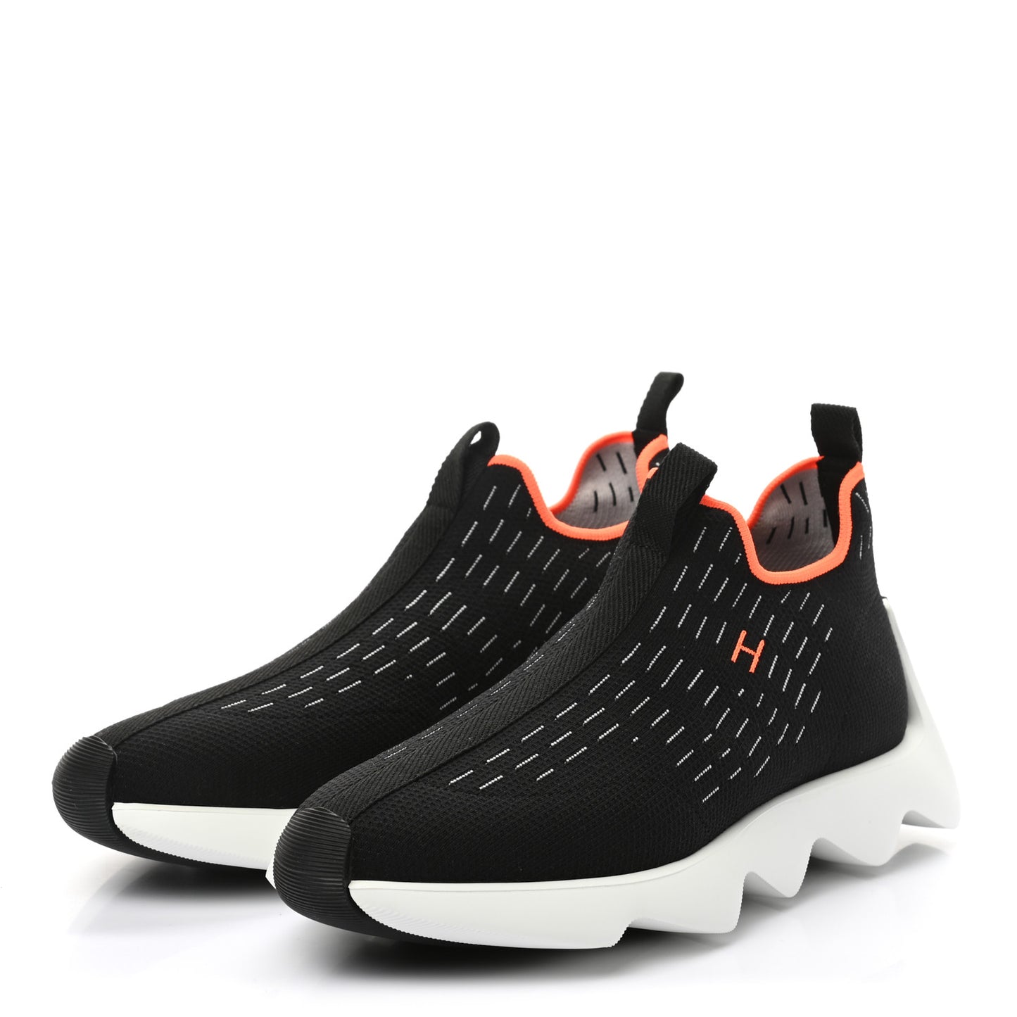 Technical Canvas Goatskin Womens Eclair Sneakers 38 Black