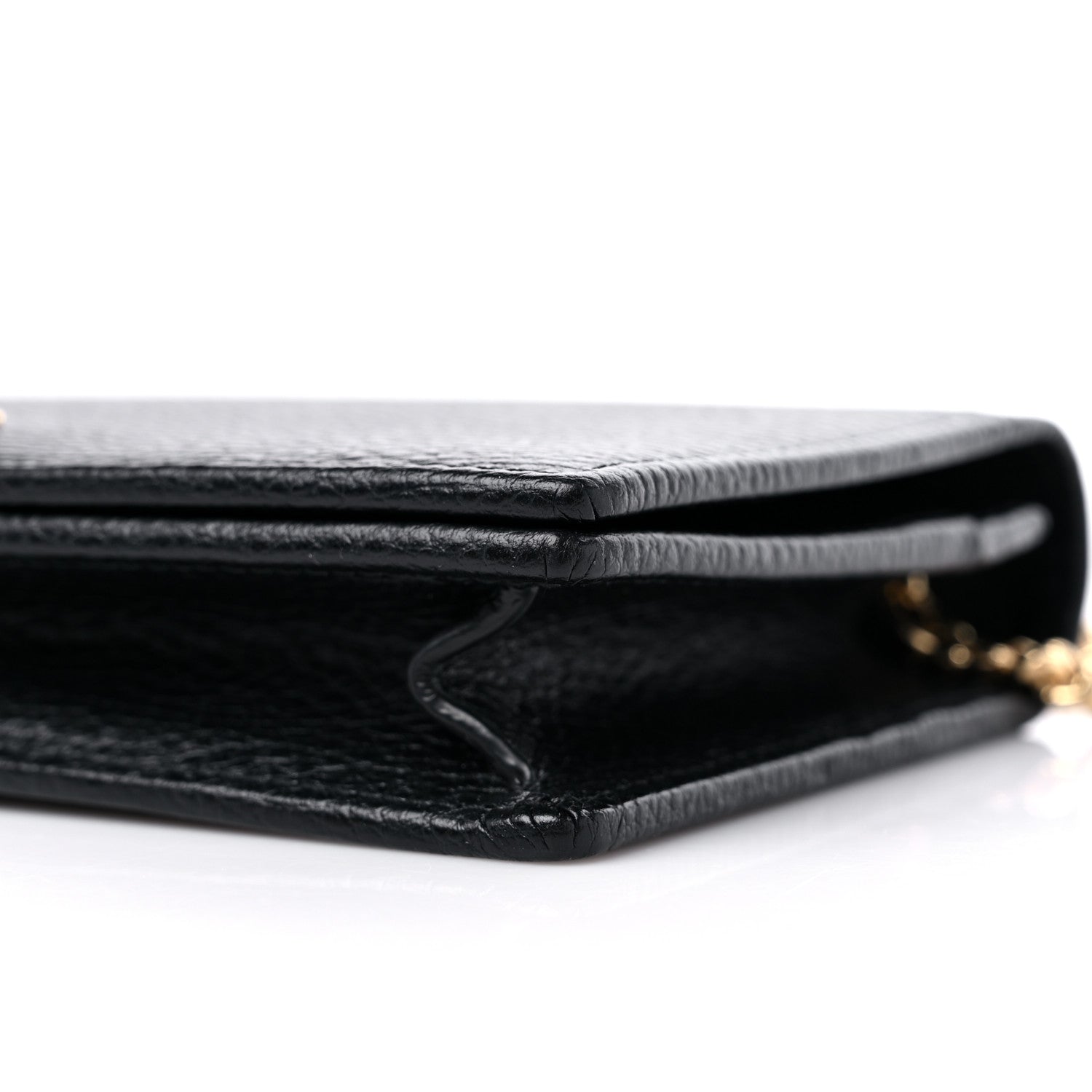 Gucci Calfskin Mini GG Marmont Chain Wallet Black 8 of 10