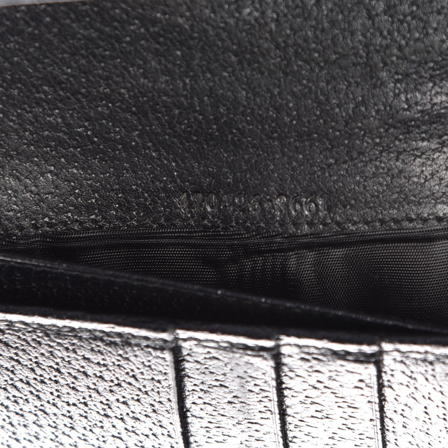 Monogram Metal Bar Chain Wallet Black