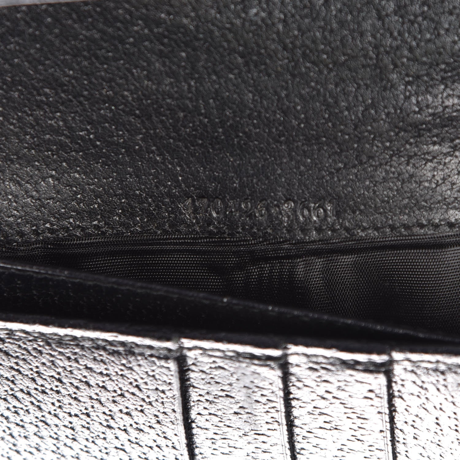 Gucci Monogram Metal Bar Chain Wallet Black 7 of 14