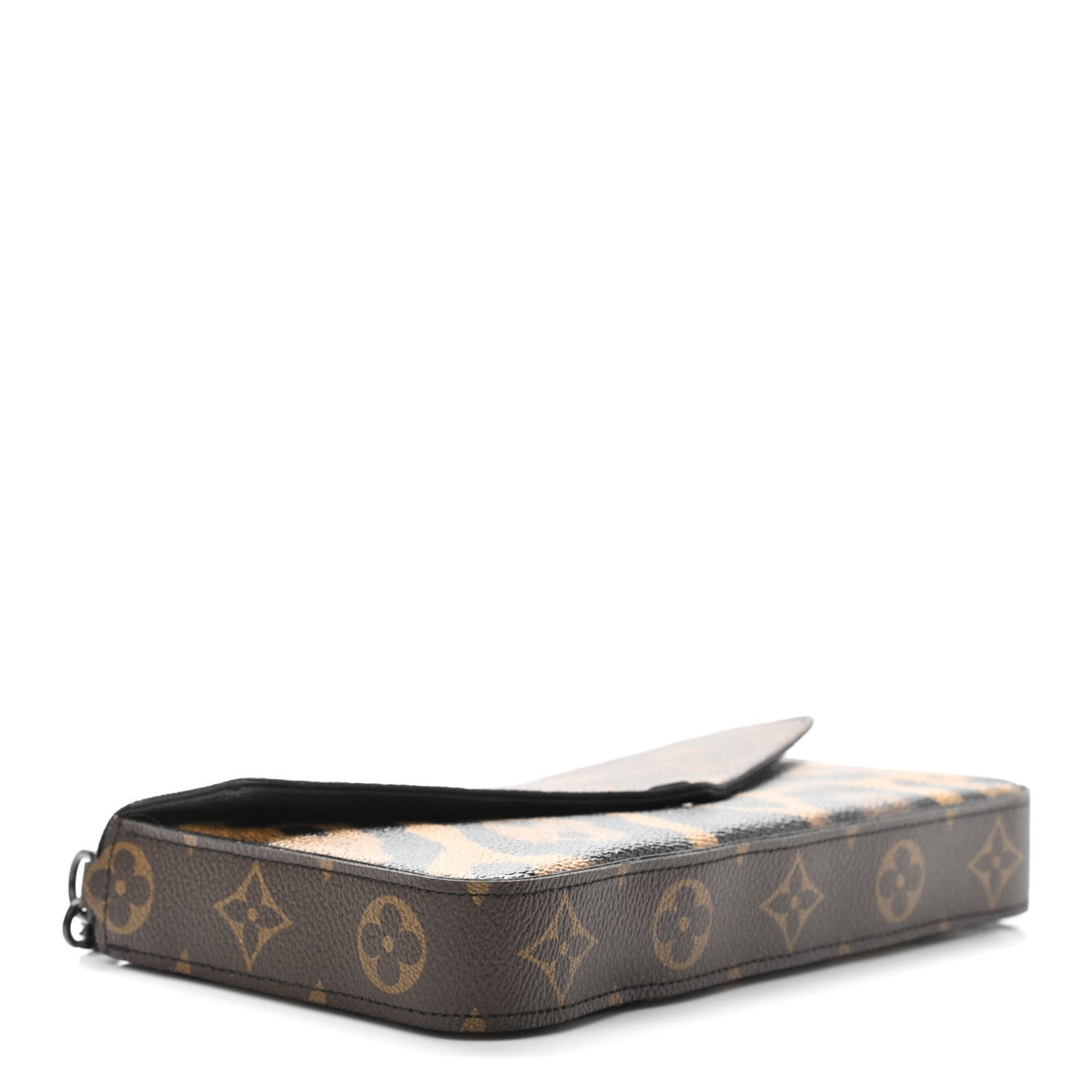 Monogram Animal Print Pochette Felicie Chain Wallet