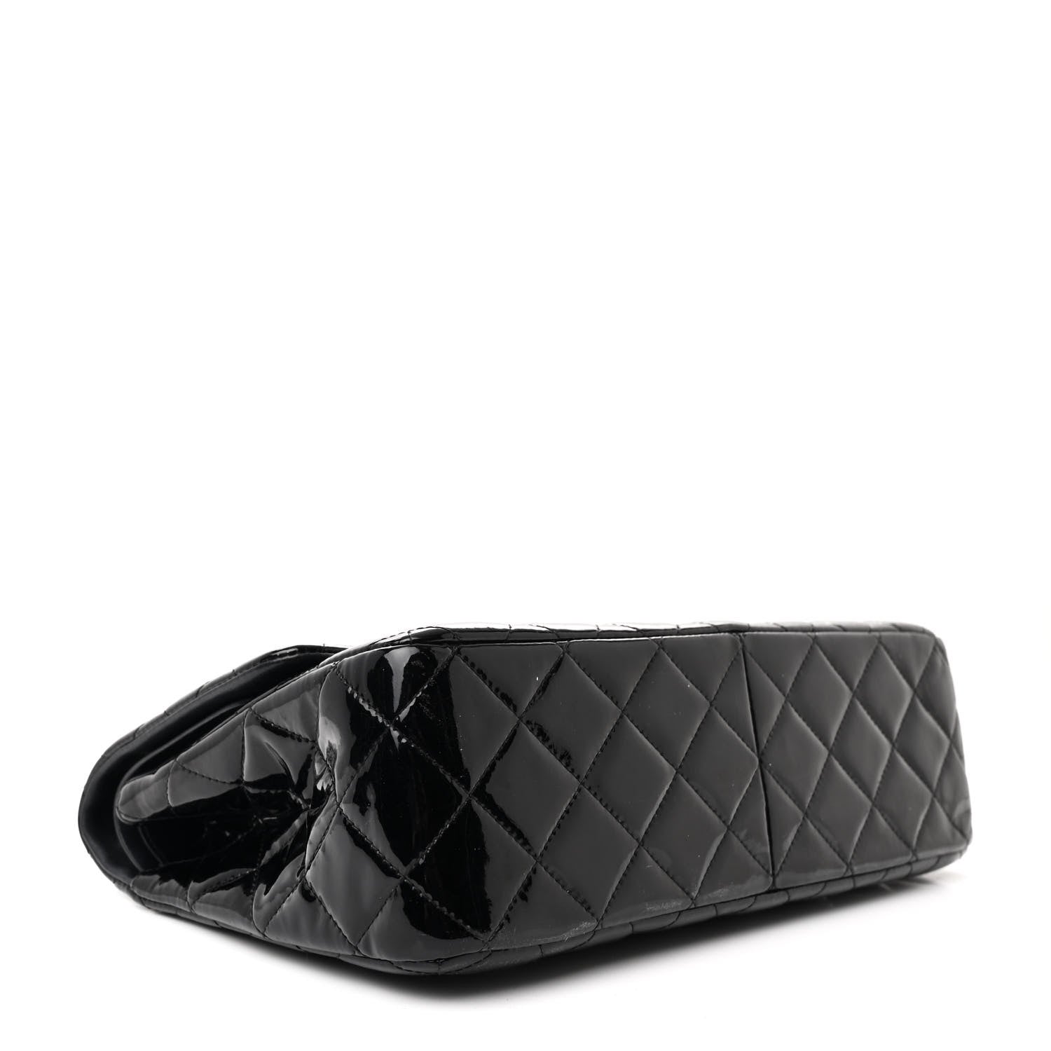 Chanel Patent Quilted Jumbo Double Flap Black 4 of 11