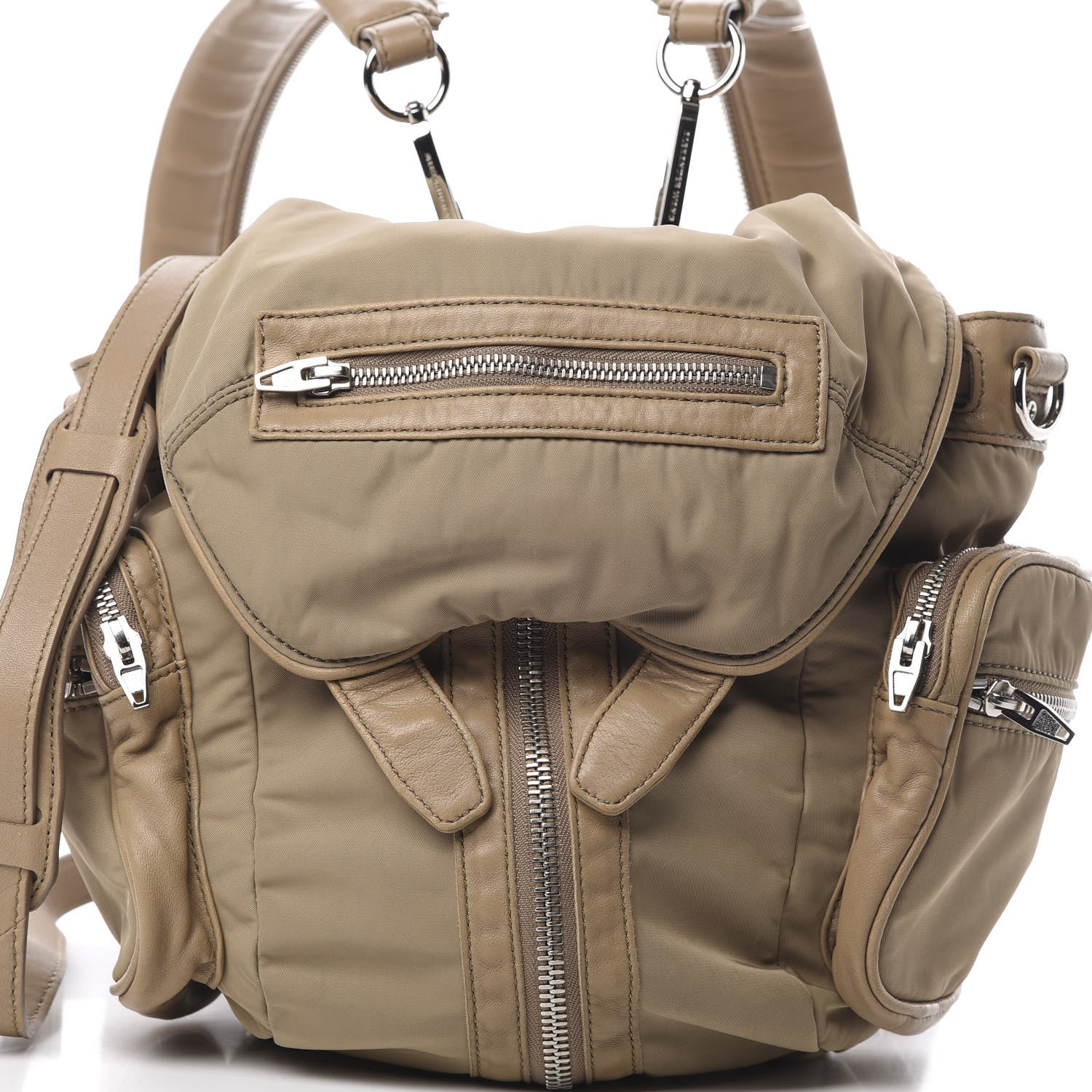 Alexander Wang Lambskin Nylon Marti Backpack Khaki 8 of 10