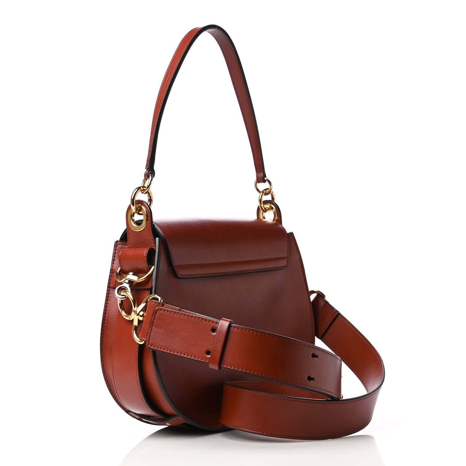 Chloe Calfskin Suede Large Tess Bag Sepia Brown 4 of 20
