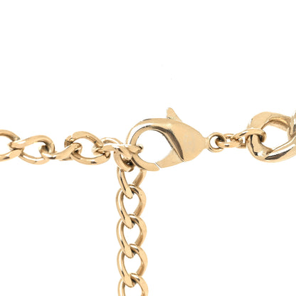 Chanel Metal Crystal CC Lock Choker Necklace Gold 5 of 7