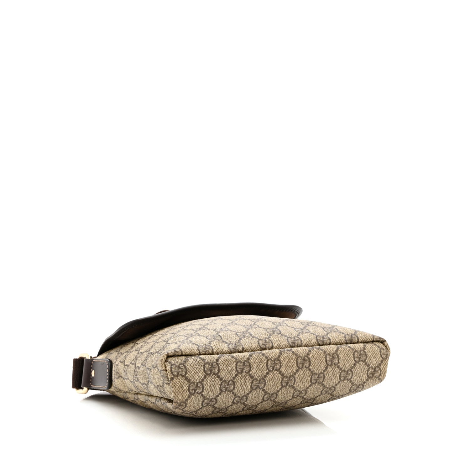 Gucci GG Plus Monogram Small Flap Messenger Bag Beige Dark Brown 4 of 10
