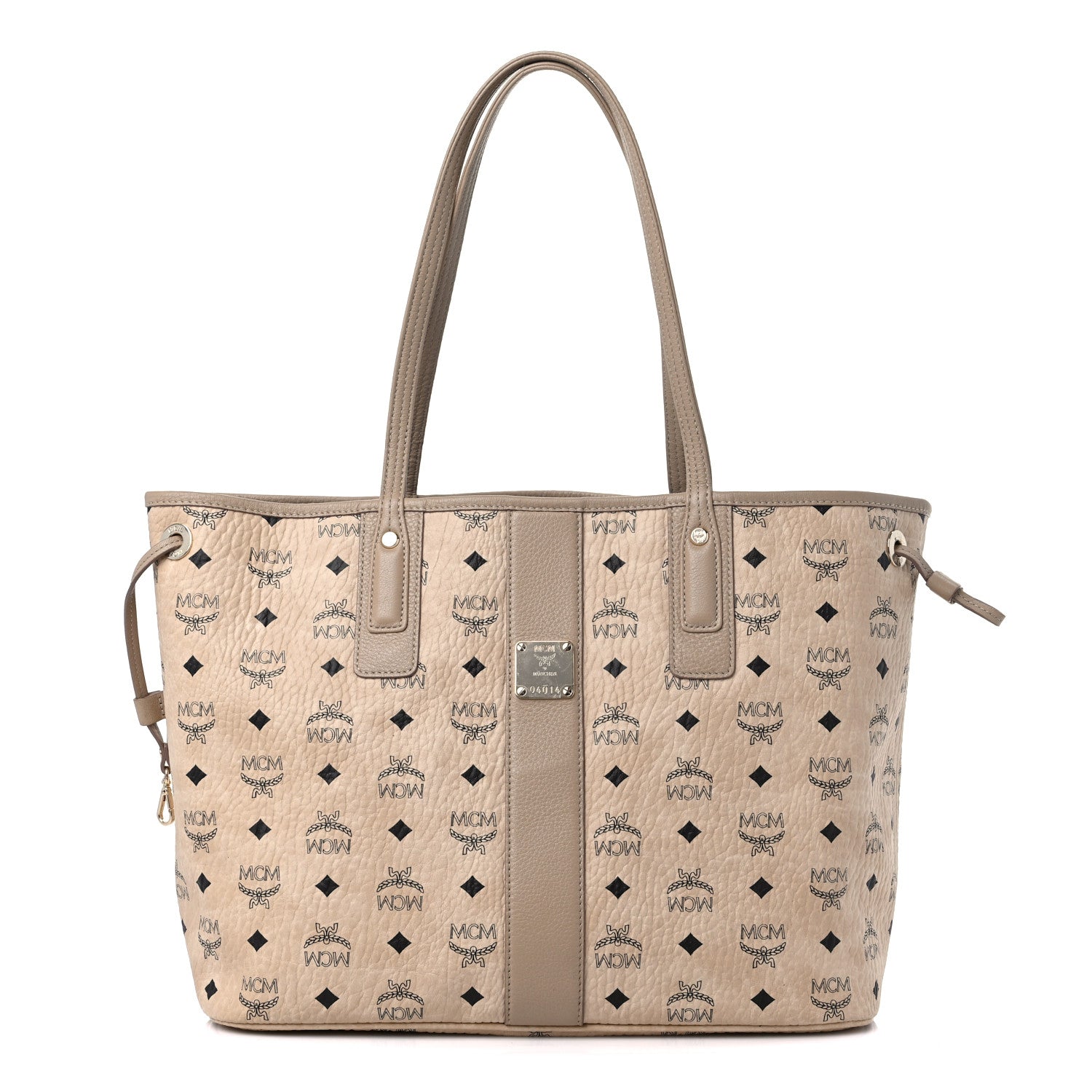 MCM Visetos Medium Liz Reversible Shopper Tote Beige 1 of 12