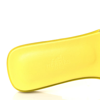 Hermes Epsom Oran Sandals 36 Jaune Pollen 7 of 9