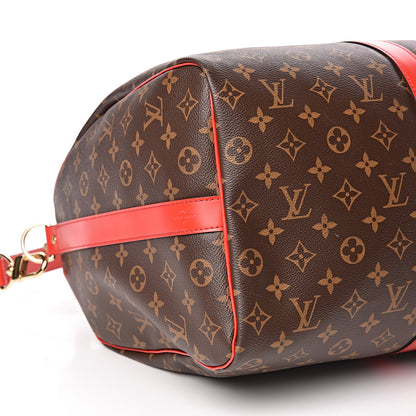 Louis Vuitton Calfskin Monogram Keepall Bandouliere 50 Coquelicot 7 of 10