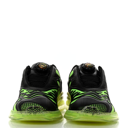 Gucci Rubber Mens Ultrapace R Mid Top Sneakers 6.5 Black Neon Green Yellow Fluo 2 of 8