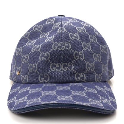 Gucci Monogram New GG Baseball Hat XL Blue Grey 3 of 9