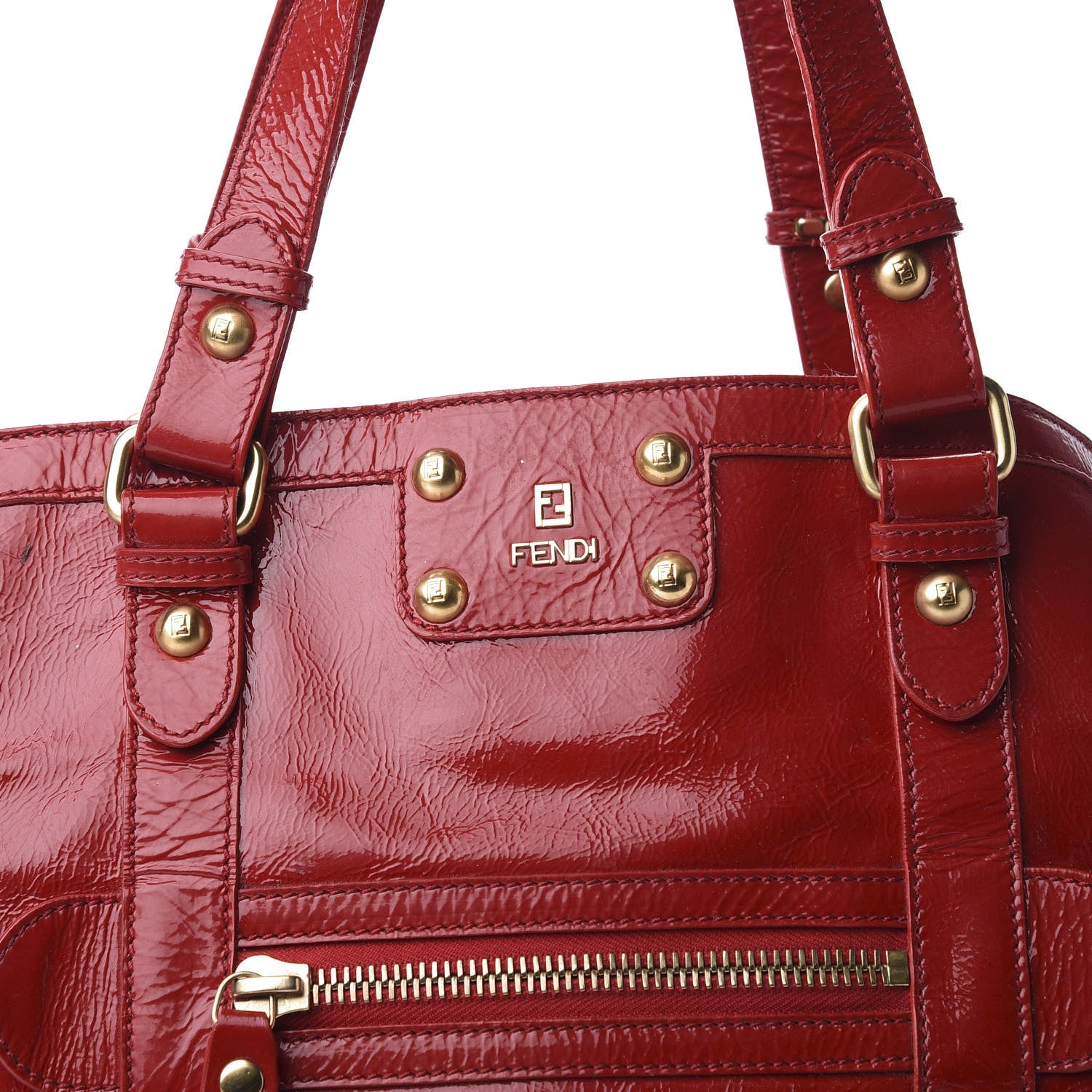 Fendi Vitello Naplak Oversized Bag De Jour Rosso 10 of 10