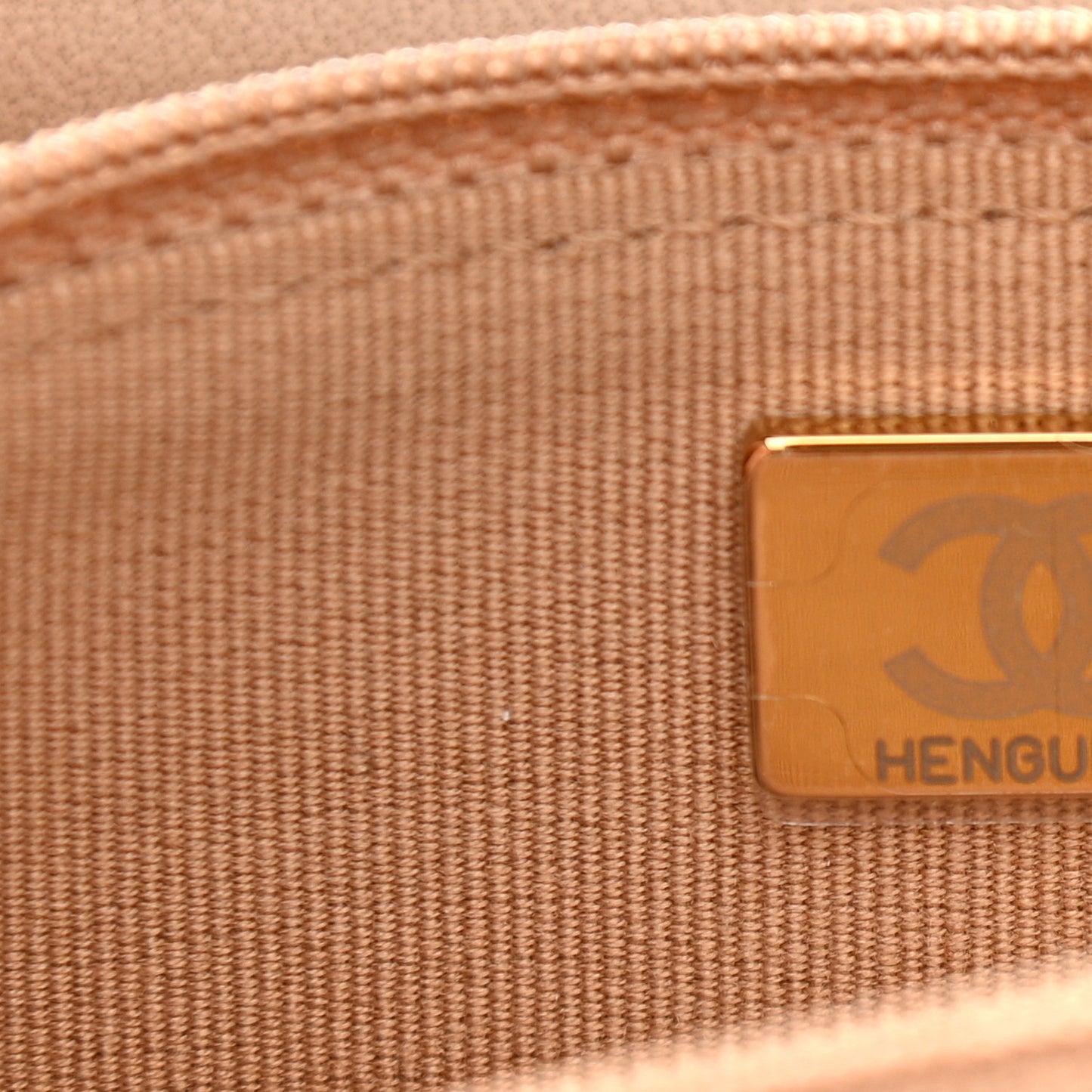 Lambskin Quilted Trendy CC Wallet On Chain WOC Beige