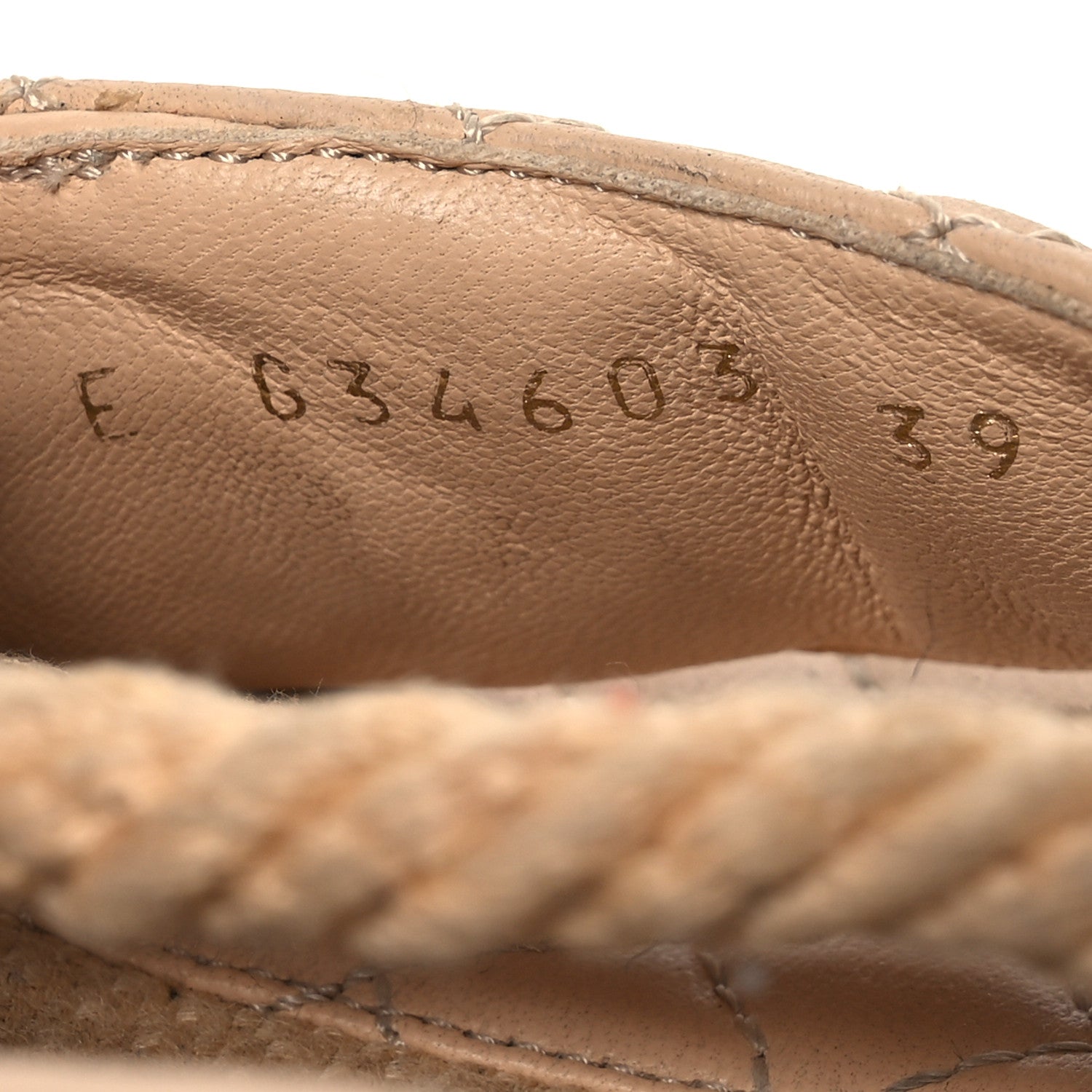 Chanel Cord Lambskin Quilted Logo Mules 39 Beige 9 of 17