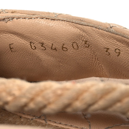 Chanel Cord Lambskin Quilted Logo Mules 39 Beige 9 of 17