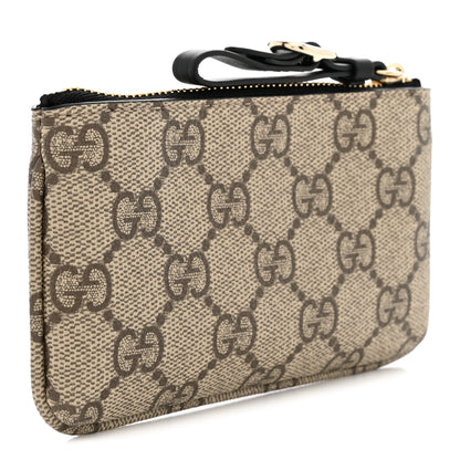 Gucci GG Supreme Monogram Selleria Key Case Beige Black 3 of 8