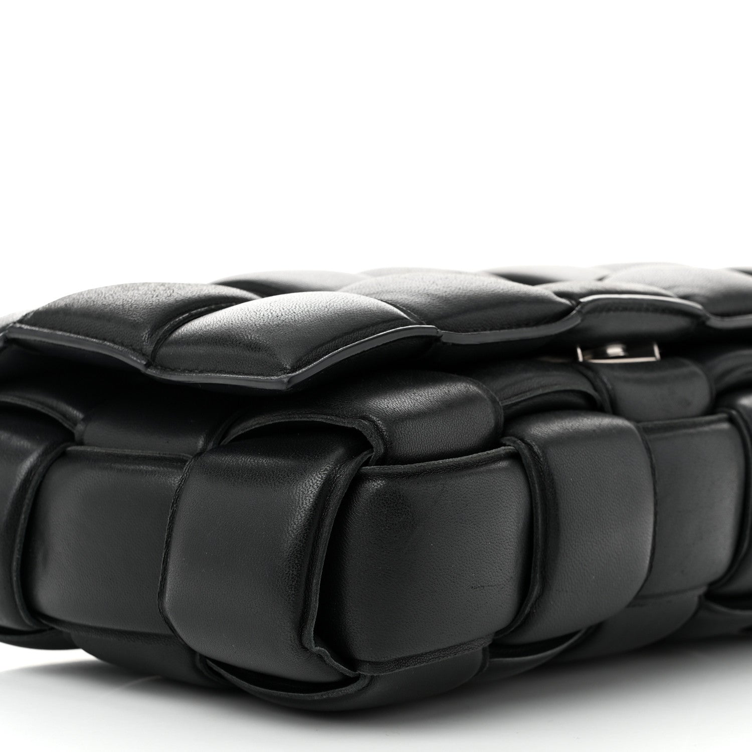 Bottega Veneta Nappa Maxi Intreccio Padded Cassette Crossbody Bag Black 9 of 10