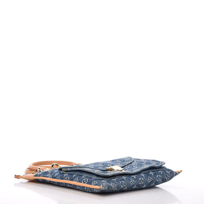 Louis Vuitton Monogram Denim Sac Plat Blue 4 of 7