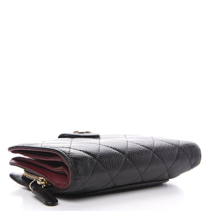 Chanel Caviar Quilted CC French Wallet Black 3 of 12