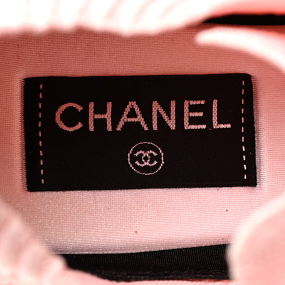Chanel Mixed Fibers Quilted Womens CC Sneakers 41 Light Pink 8 of 8