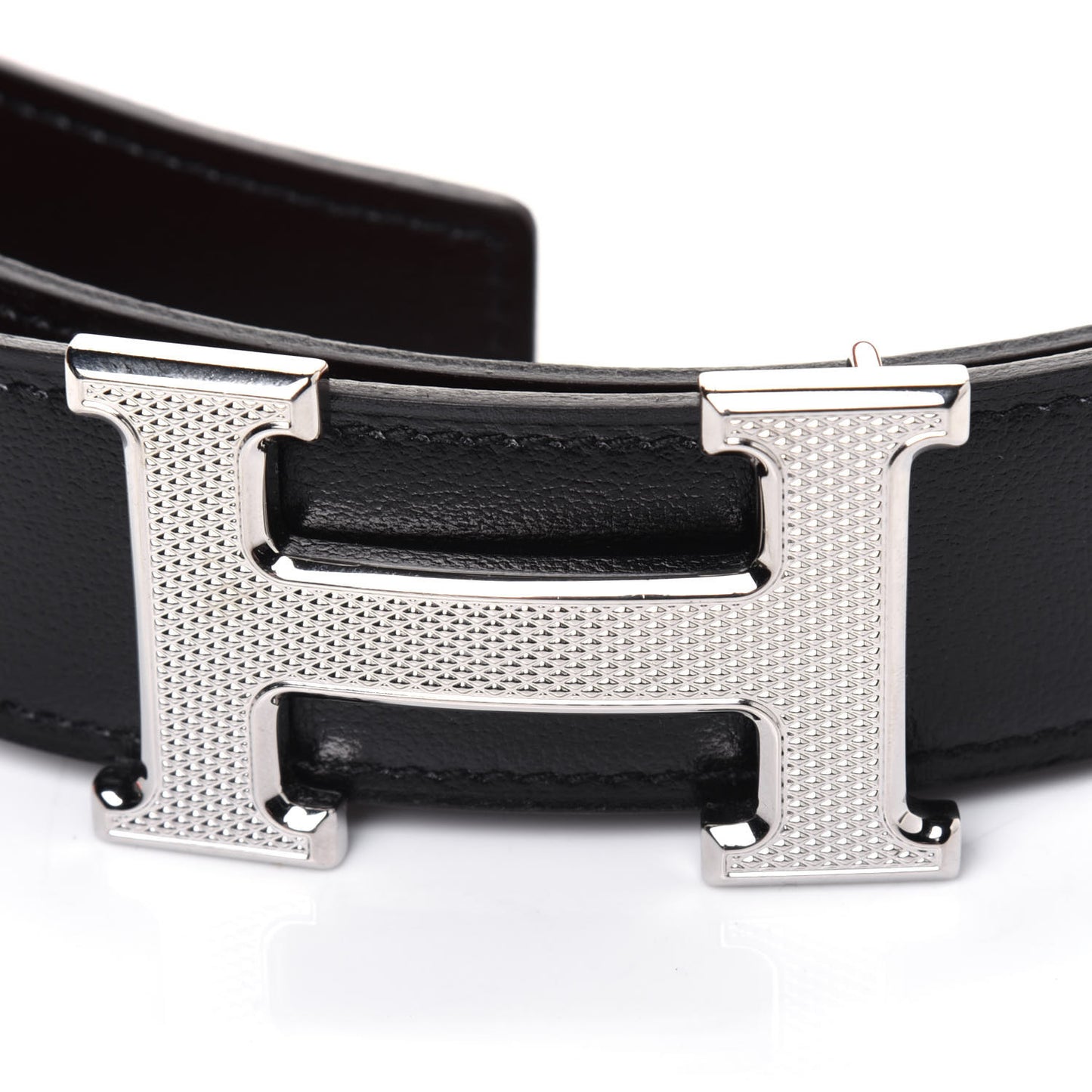 Box Togo 32mm Guilloche H Belt 90 Black Orange