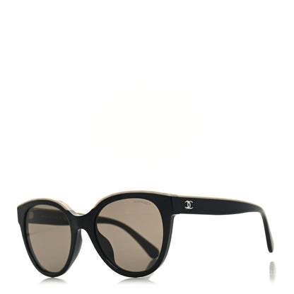 Chanel Acetate CC Butterfly Sunglasses 5414-A Black Beige 1 of 8