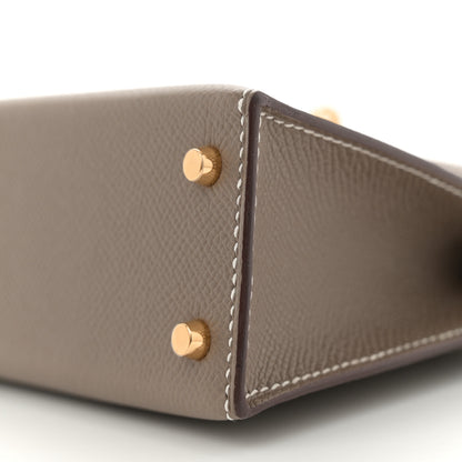Hermes Epsom Mini Kelly Sellier 20 Etoupe 9 of 10