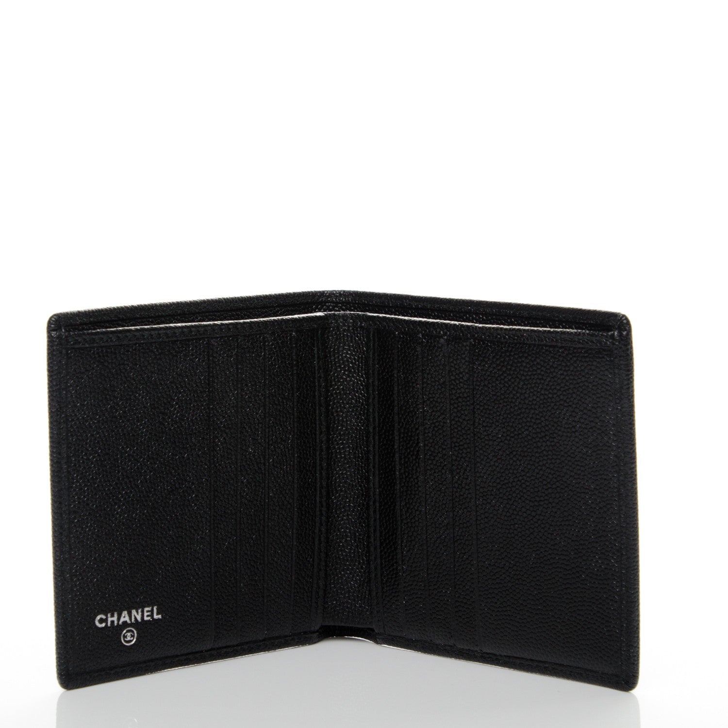 Chanel Grained Calfskin CC Bi-Fold Wallet Black 5 of 8
