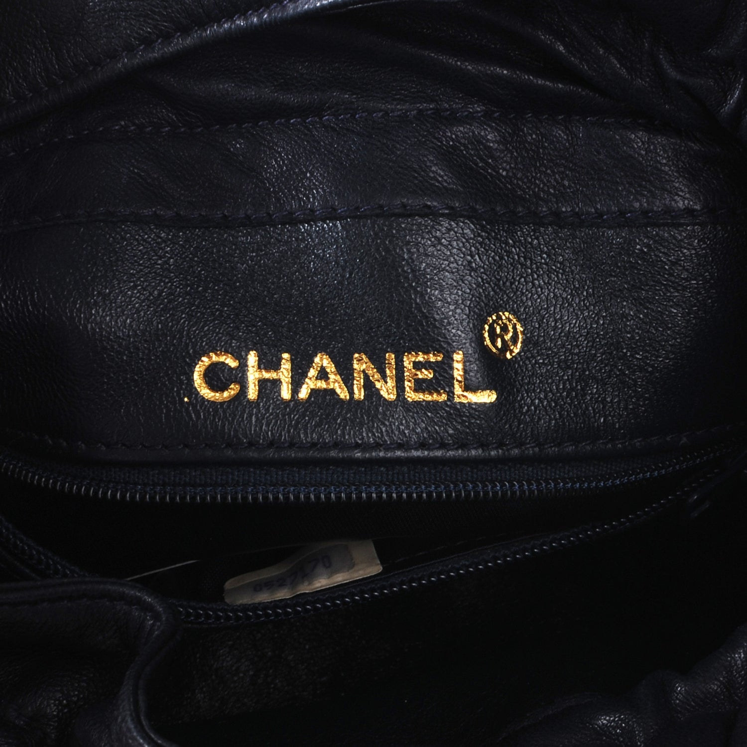 Chanel Lambskin Drawstring Pouch Bag Navy Blue 4 of 7