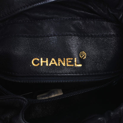 Chanel Lambskin Drawstring Pouch Bag Navy Blue 4 of 7