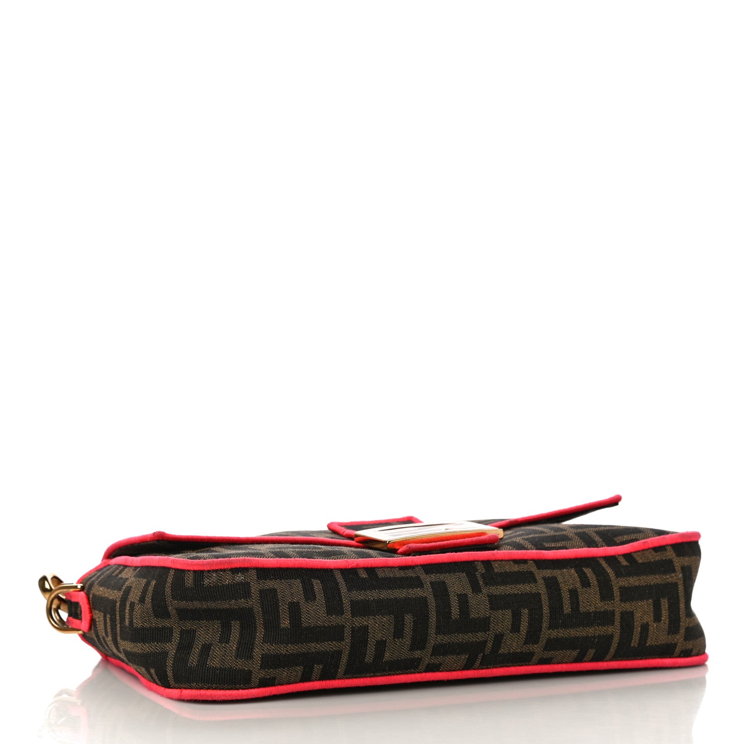 Fendi Fabric Jacquard FF 1974 Baguette Tobacco Moro Fuxia Fluo 4 of 10