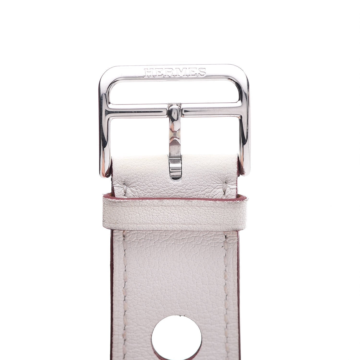 Hermes 42mm Apple Watch Single Tour Rallye Band White Rouge H 2 of 8
