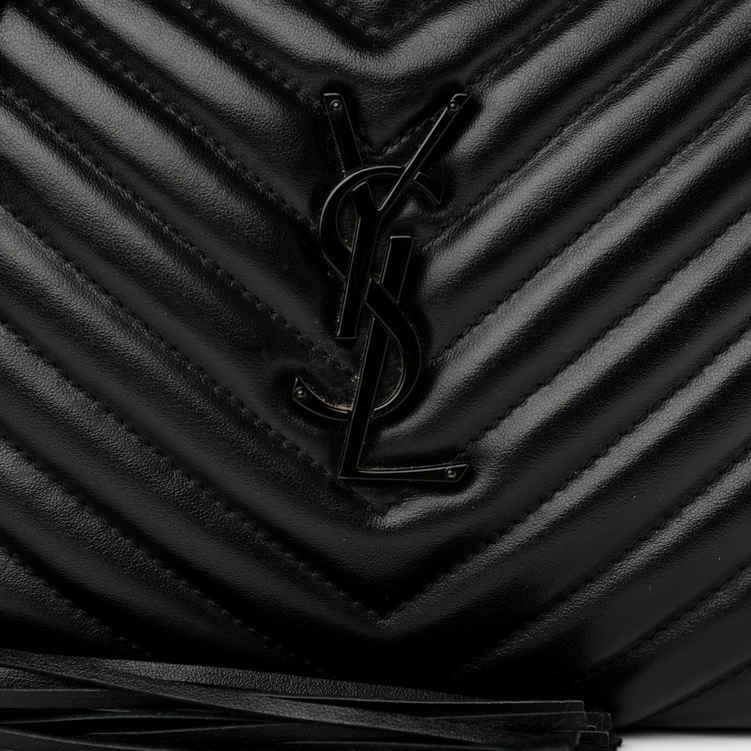 Saint Laurent Calfskin Matelasse Monogram Lou Camera Bag Black 8 of 10