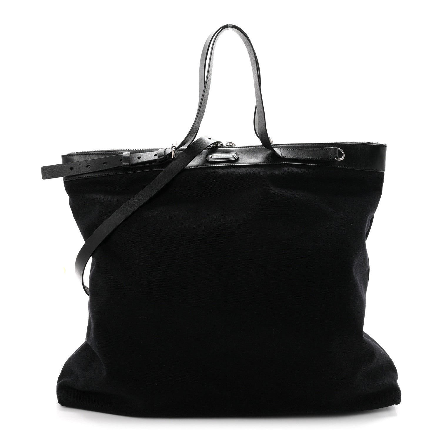 Saint Laurent Canvas ID Shopping Bag Black 1 of 11