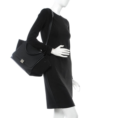 Celine Drummed Calfskin Suede Medium Trapeze Black 2 of 6