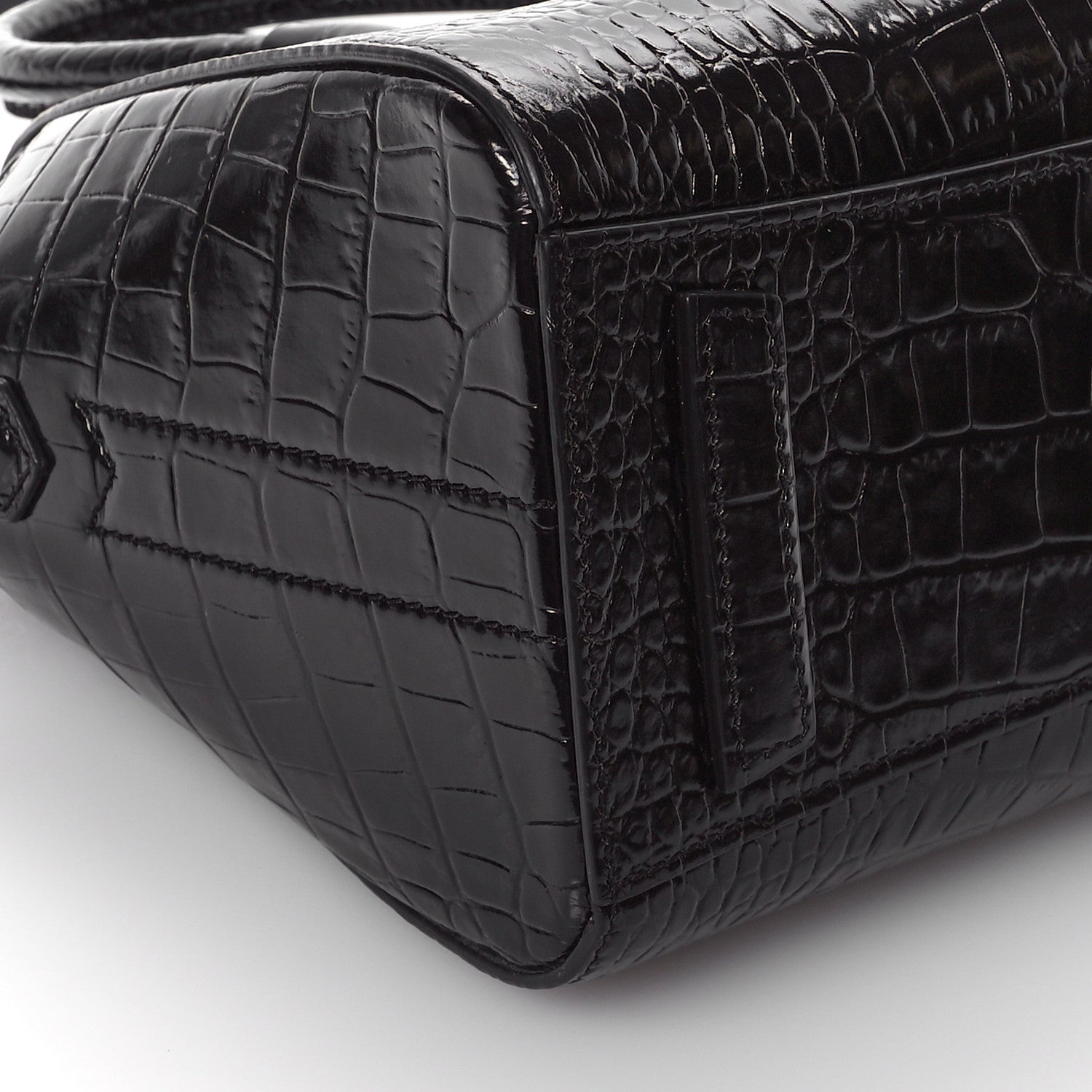 Givenchy Calfskin Crocodile Embossed Mini Antigona Black 9 of 11