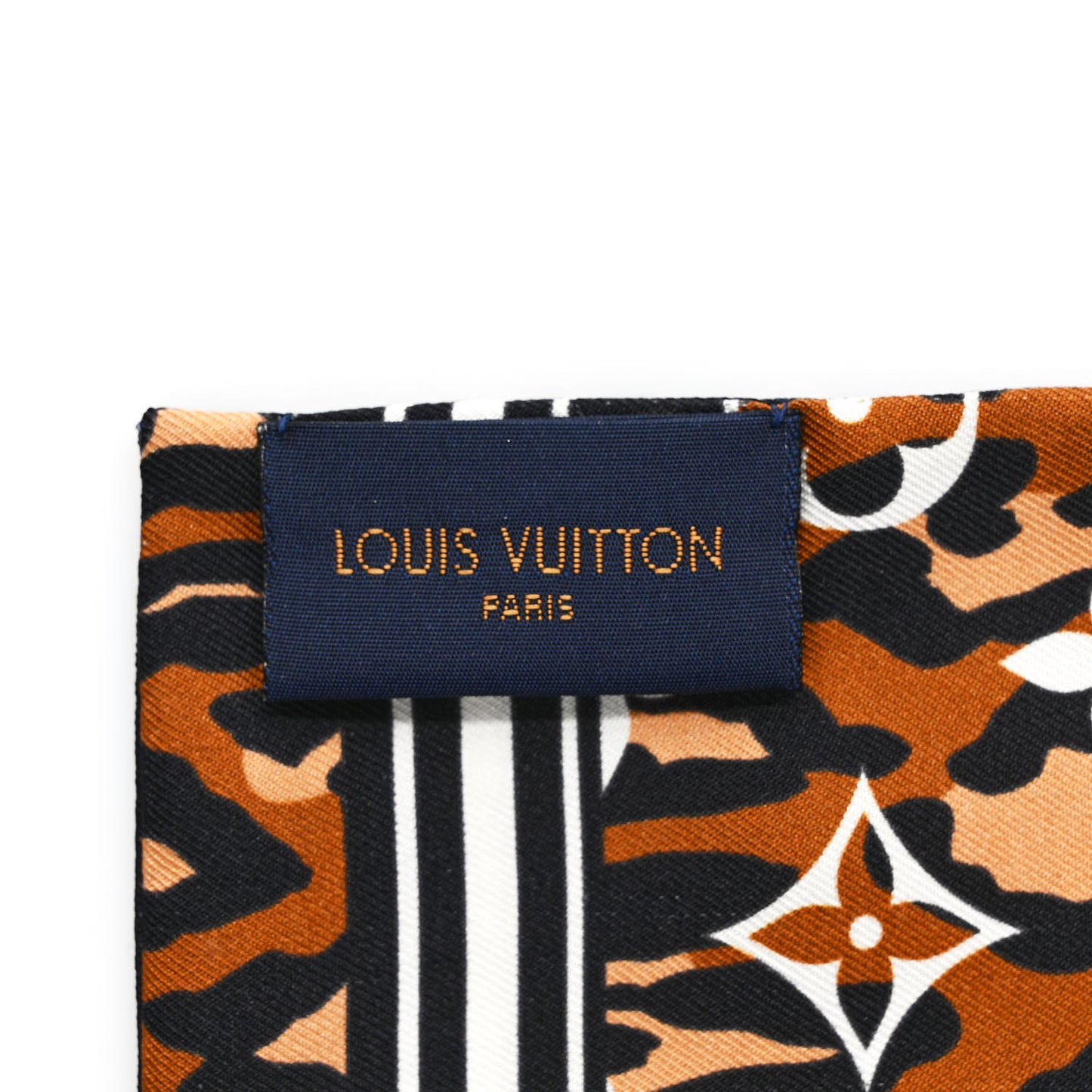 Silk Monogram Giant Jungle Bandeau Black