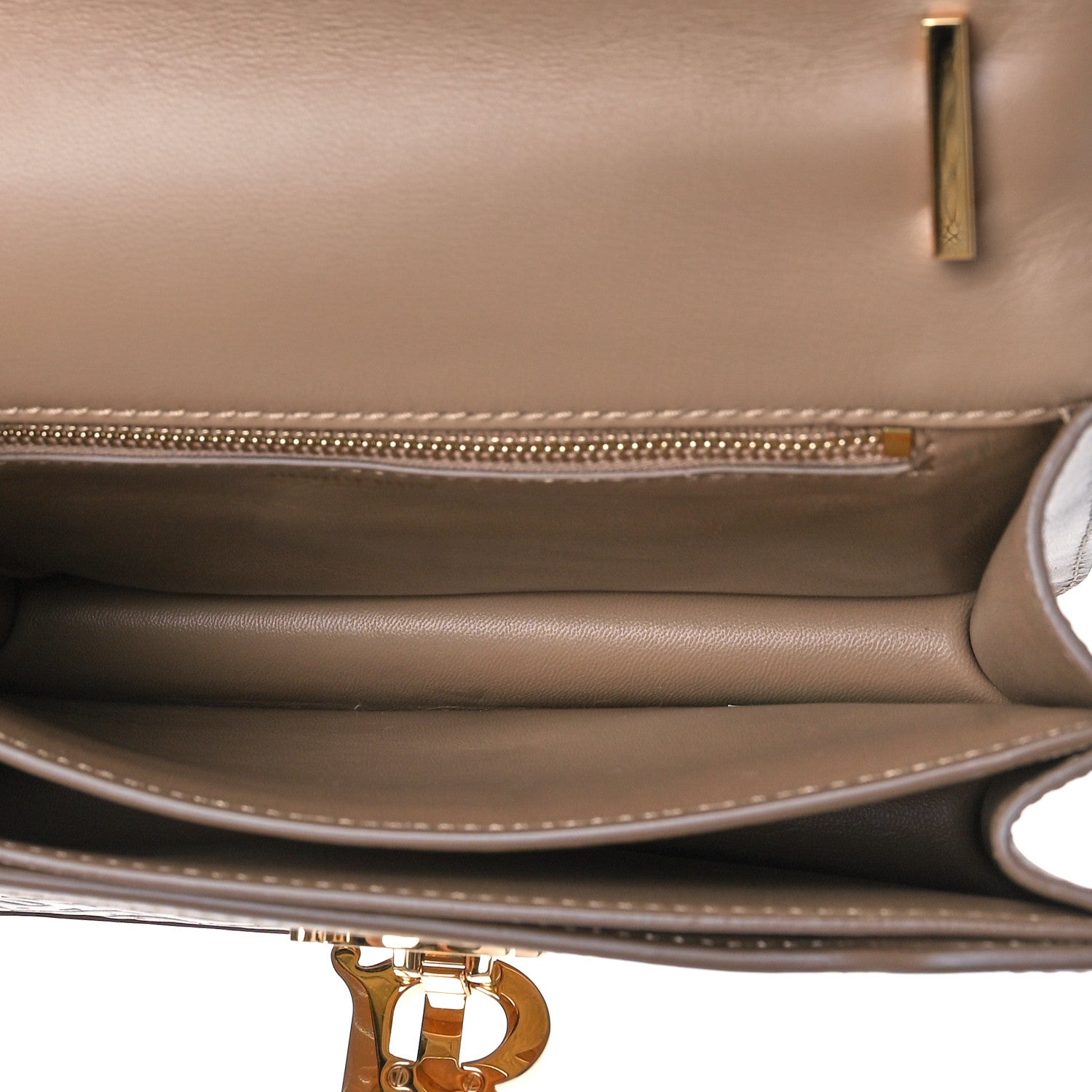 Burberry Calfskin Monogram Embossed Small TB Bag Light Camel 5 of 8