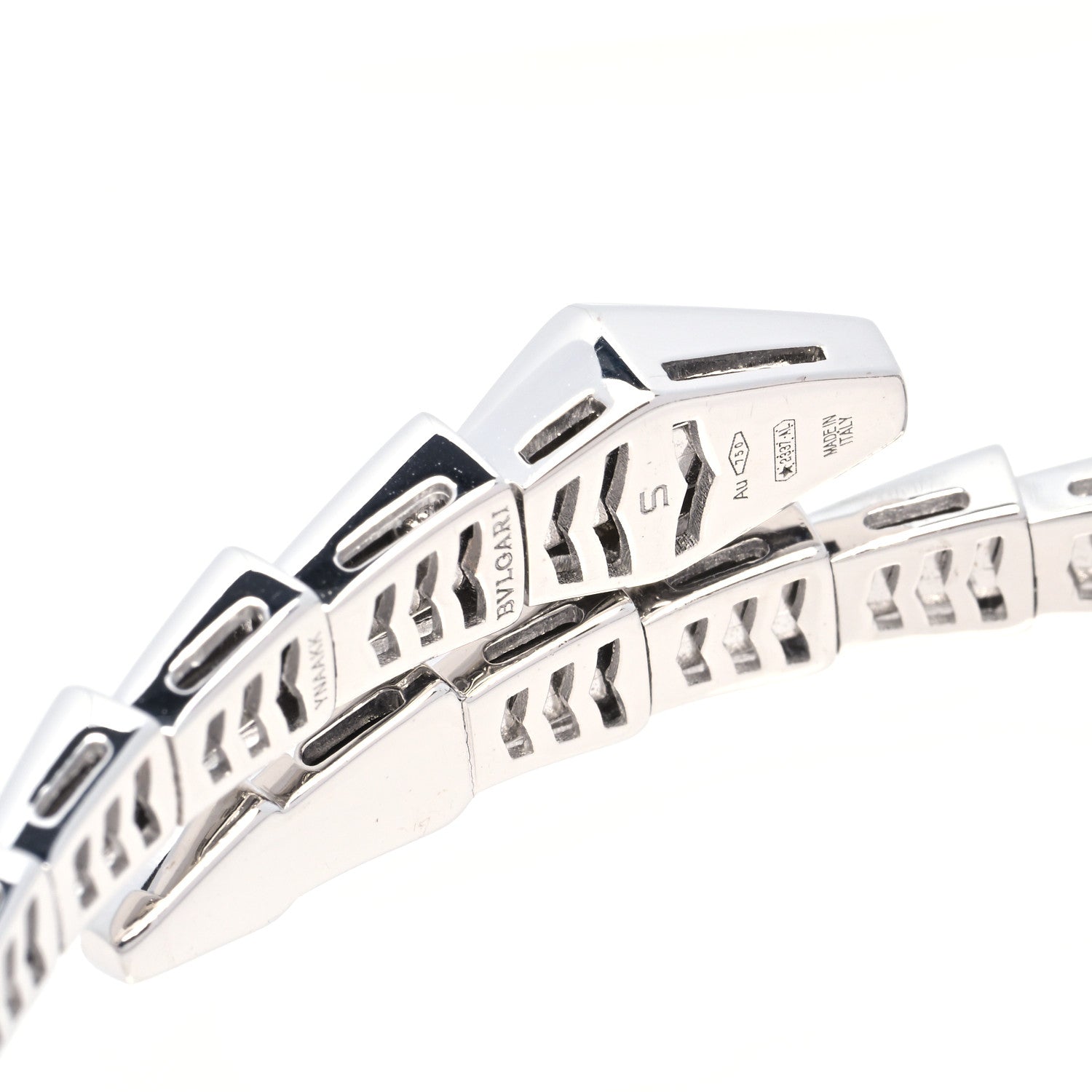 Bulgari 18K White Gold Serpenti Viper Bracelet S 3 of 4