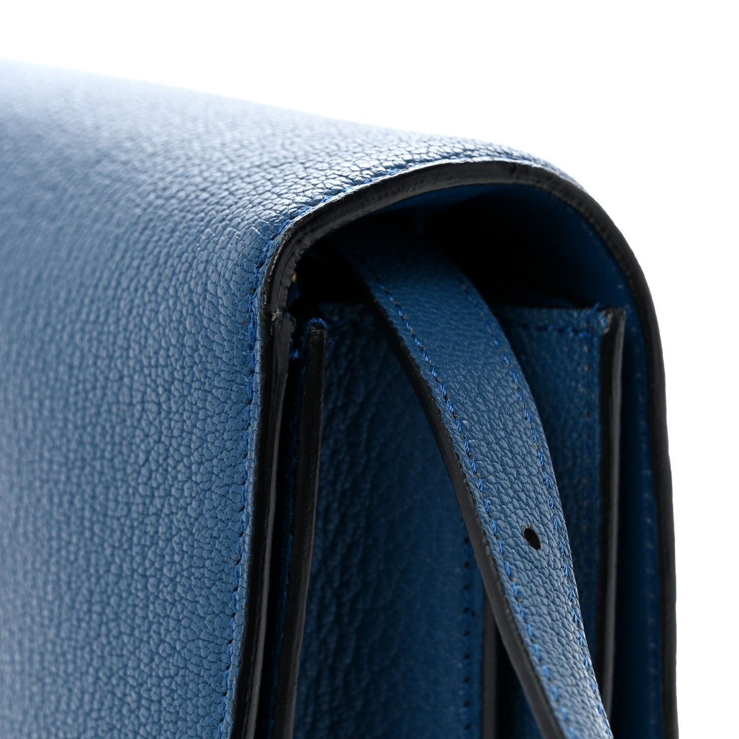 Celine Goatskin Medium Classic Box Flap Bag Deepsea 13 of 14