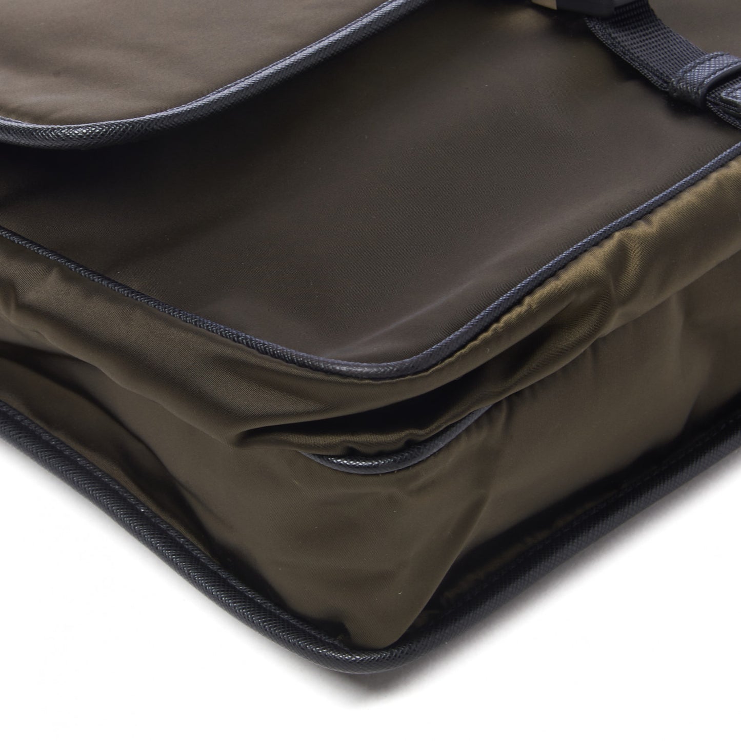 Tessuto Nylon Saffiano Logo Messenger Bag Mimetico