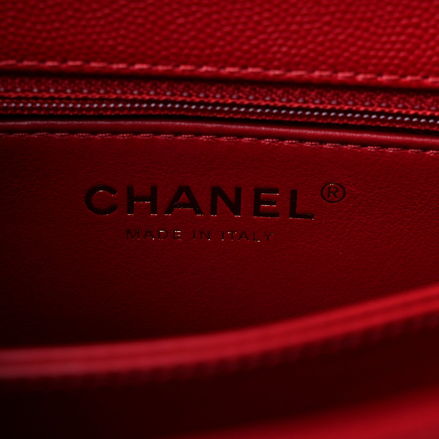 Chanel Caviar Quilted Mini Coco Handle Flap Red 6 of 9